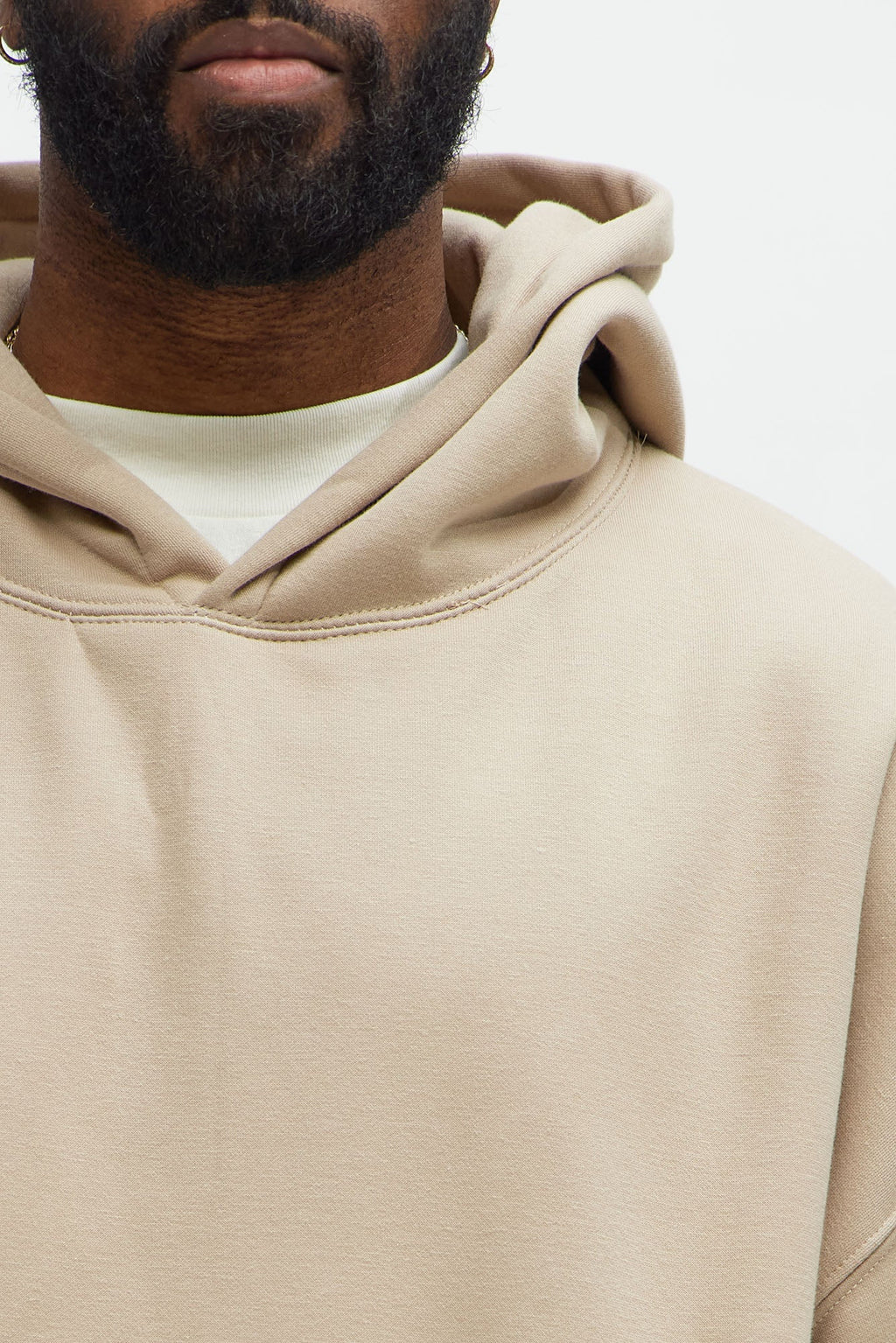 Tyson Oversized Heavyweight Hoodie - Taupe image 4