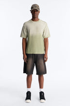 Slouch Ombre Crew Sweater Tee - Olive image 2