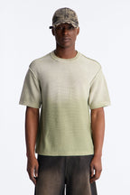 Slouch Ombre Crew Sweater Tee - Olive image 1