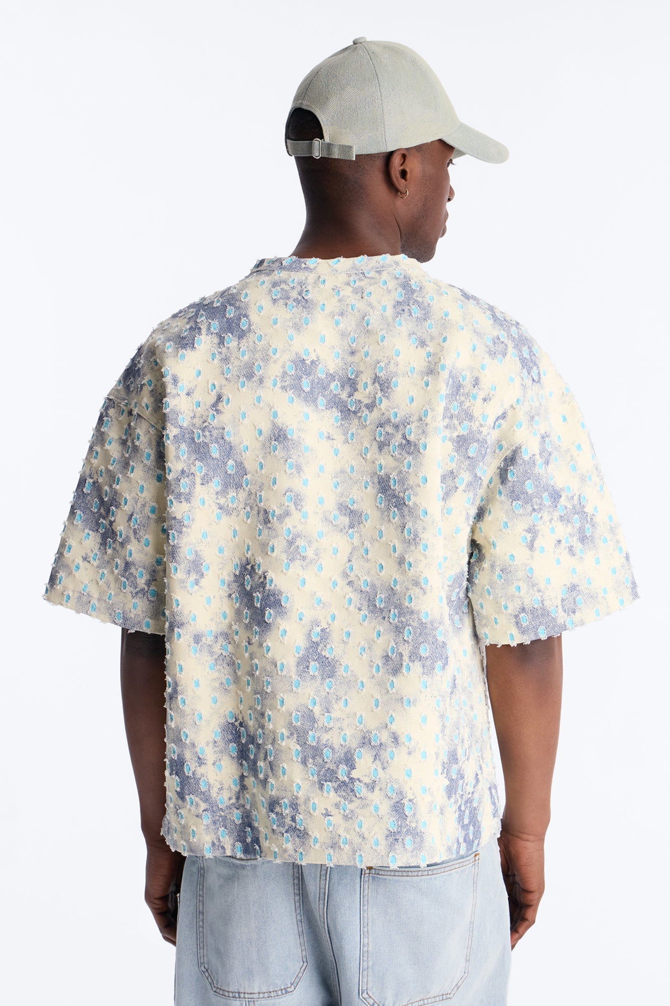 Boxy Desert Chrome Textured Shirt - White image 4