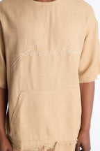 Boxy Tropic Fearless Frayed Shirt - Tan image 3