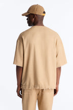 Boxy Tropic Fearless Frayed Shirt - Tan image 4