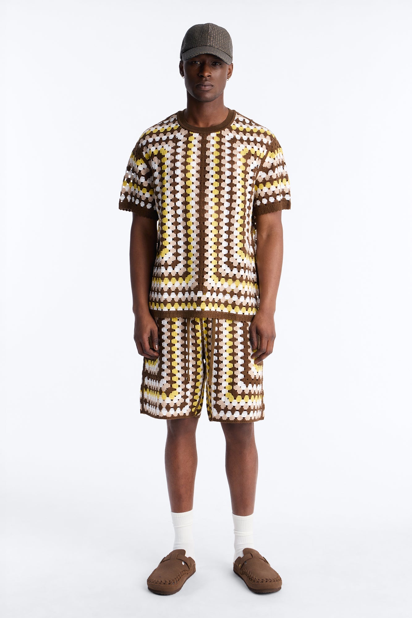 Relaxed Menorca Crochet Crew Neck - Multi Color image 2