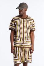 Relaxed Menorca Crochet Crew Neck - Multi Color image 1