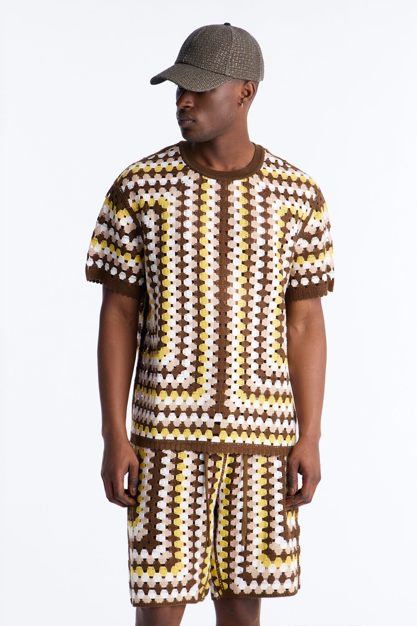 Relaxed Menorca Crochet Crew Neck - Multi Color image 1