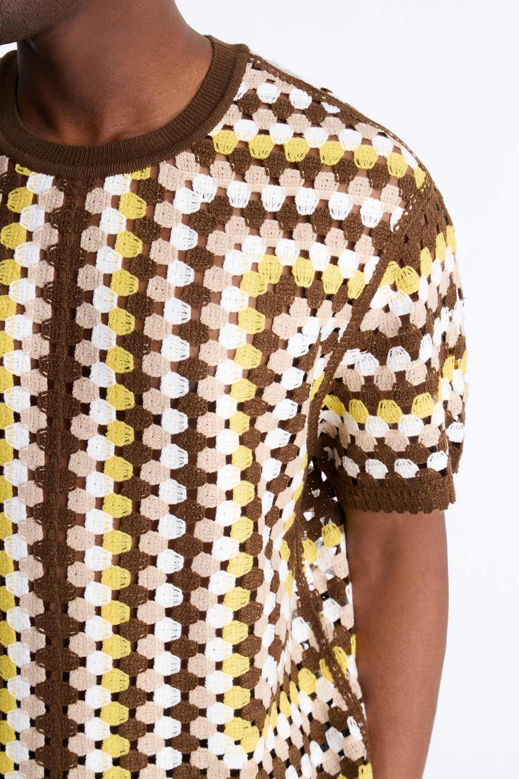 Relaxed Menorca Crochet Crew Neck - Multi Color image 3