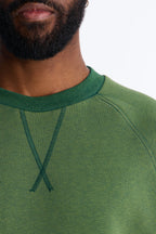 Washed Raw Edge Oversized Tee - Green image 3