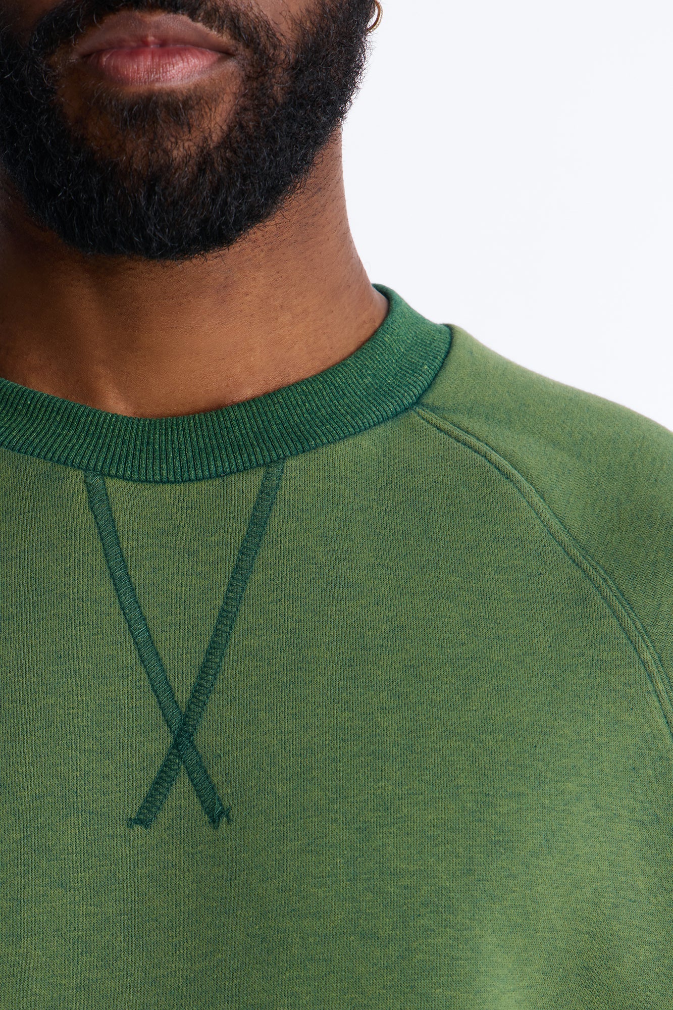 Washed Raw Edge Oversized Tee - Green image 3