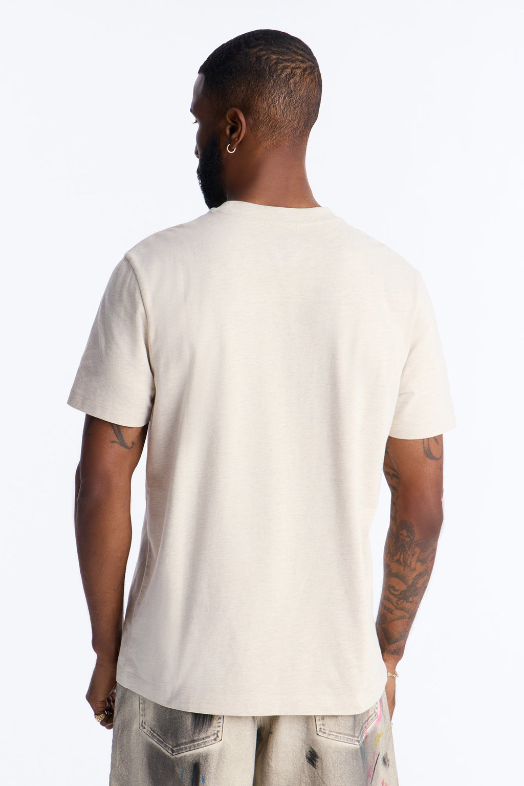 Essential Short Sleeve Crew Tee - Oatmeal image 4