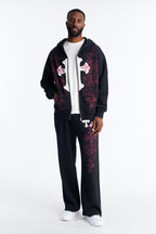 Pick Up Your Cross Patch Zip Hoodie - Black image 2
