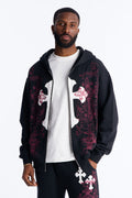 Pick Up Your Cross Patch Zip Hoodie - Black image 1