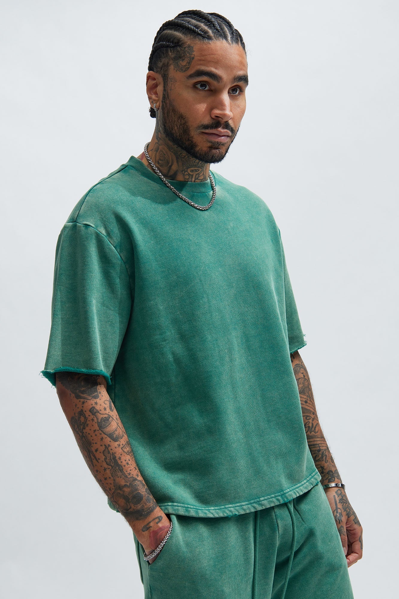 Tyson Heavy Wash Tee - Green image 1