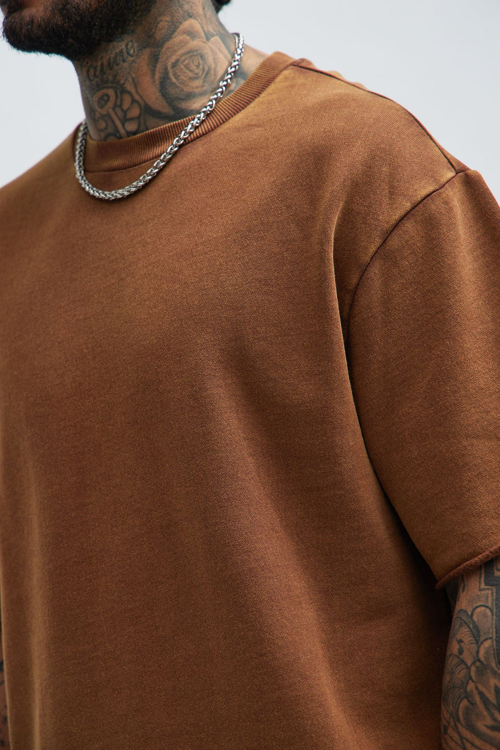 Tyson Heavy Wash Tee - Dark Brown image 3