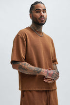 Tyson Heavy Wash Tee - Dark Brown image 1