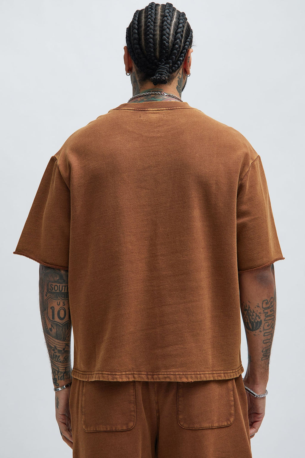 Tyson Heavy Wash Tee - Dark Brown image 4