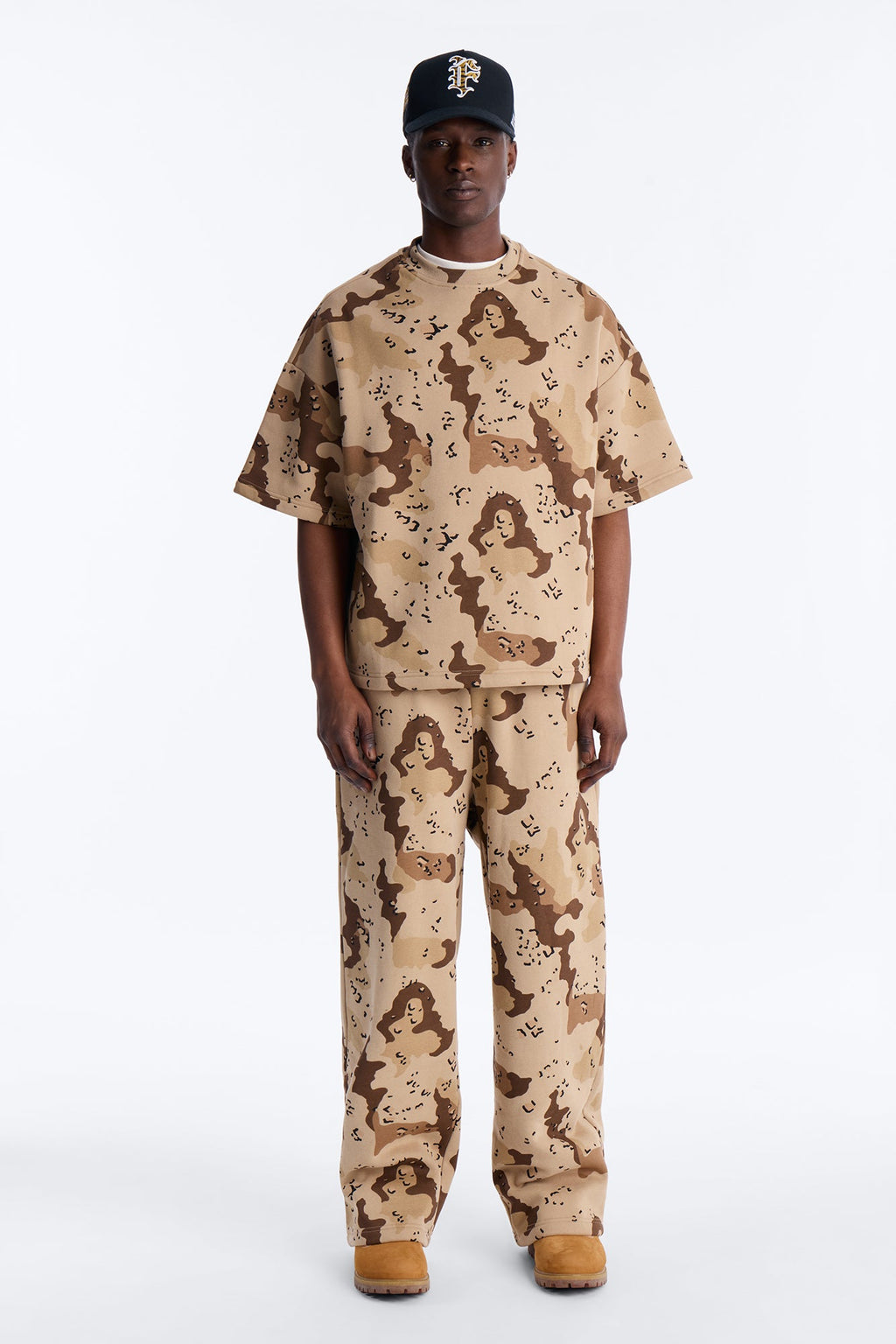 Oversized Time Warp Camo Short Sleeve Fleece Tee - Camouflage image 2