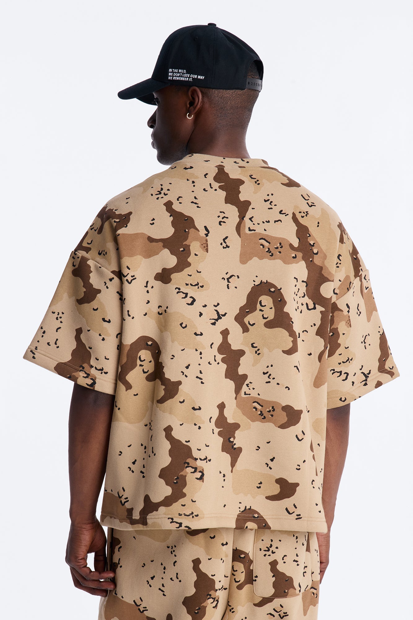 Oversized Time Warp Camo Short Sleeve Fleece Tee - Camouflage image 4