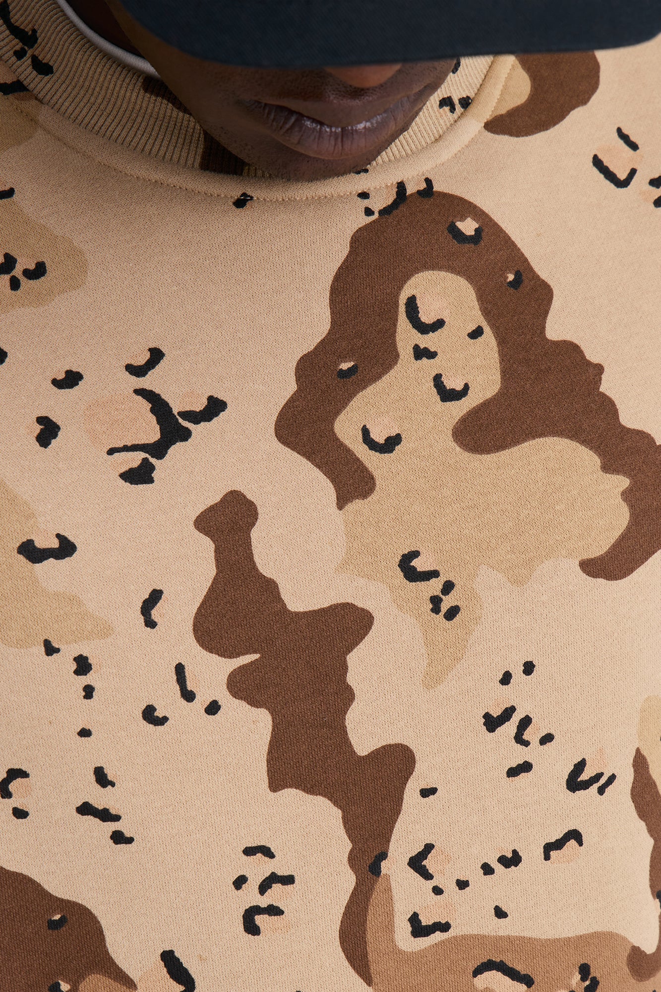 Oversized Time Warp Camo Short Sleeve Fleece Tee - Camouflage image 3