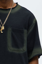 Tyson Blurred Lines Relaxed Fleece Tee - Black image 3