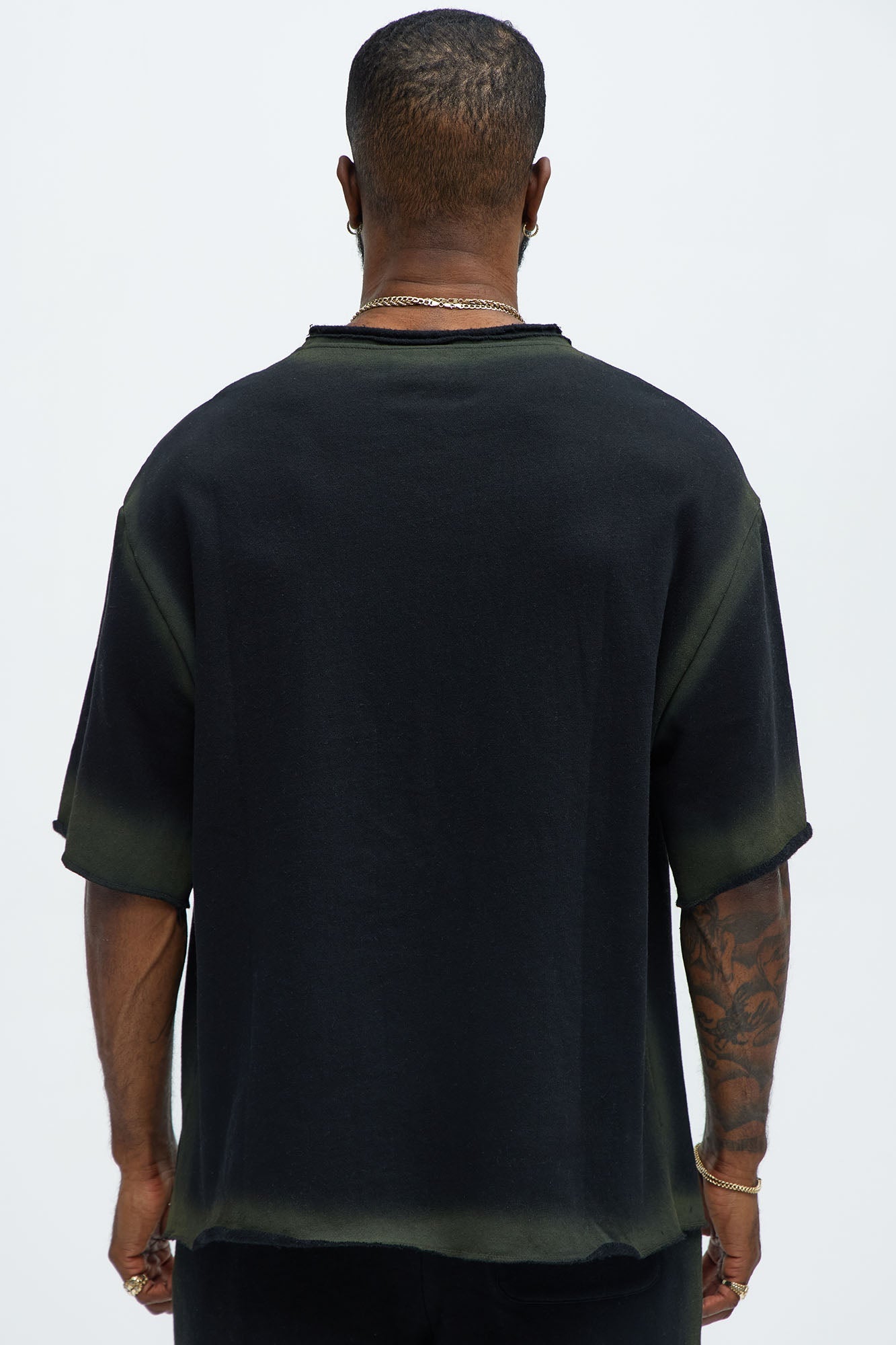 Tyson Blurred Lines Relaxed Fleece Tee - Black image 4