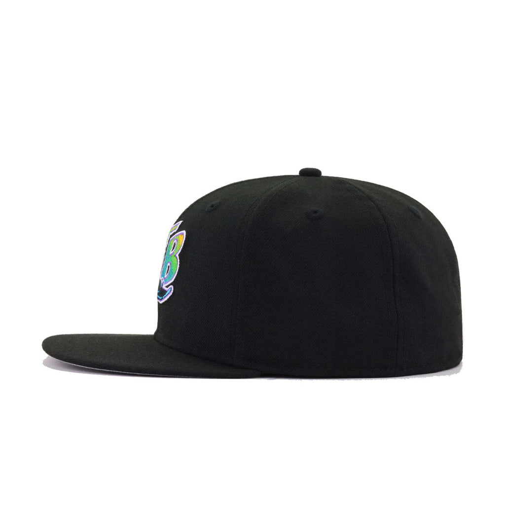 Tampa Bay Rays Black Cooperstown AC New Era 59Fifty Fitted