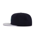 Seattle Mariners Navy Metallic Silver Cooperstown AC New Era 59Fifty Fitted