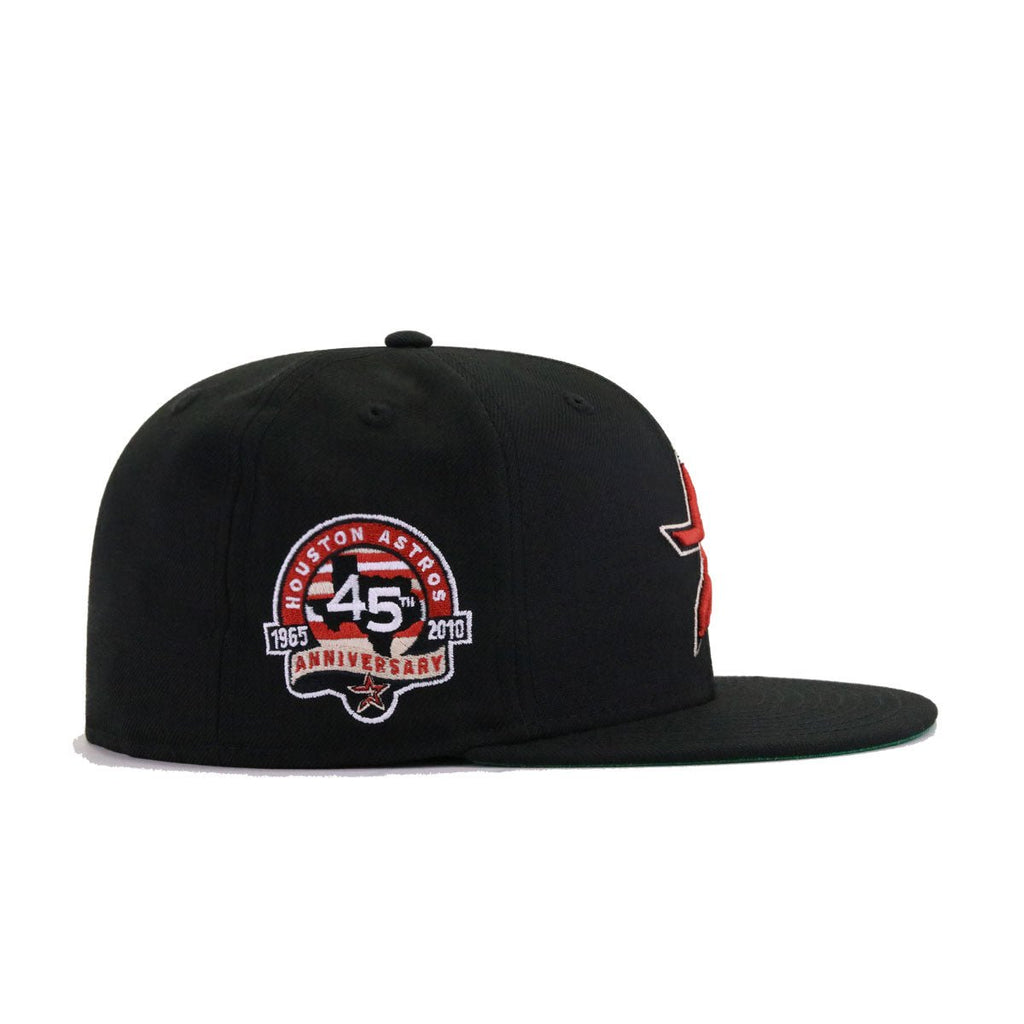Houston Astros Black 45th Anniversary Green Bottom New Era 59Fifty Fitted