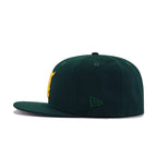 Oakland Athletics Dark Green Upside Down New Era 59Fifty Fitted