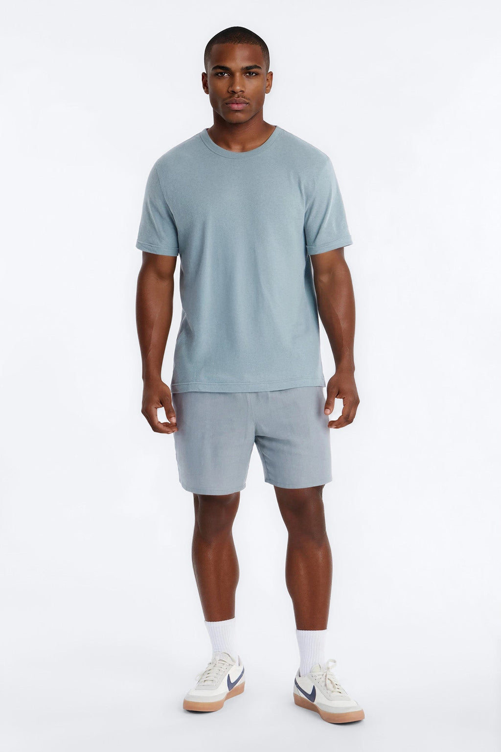 Bahamas Linen Crew Tee - Slate Blue image 2