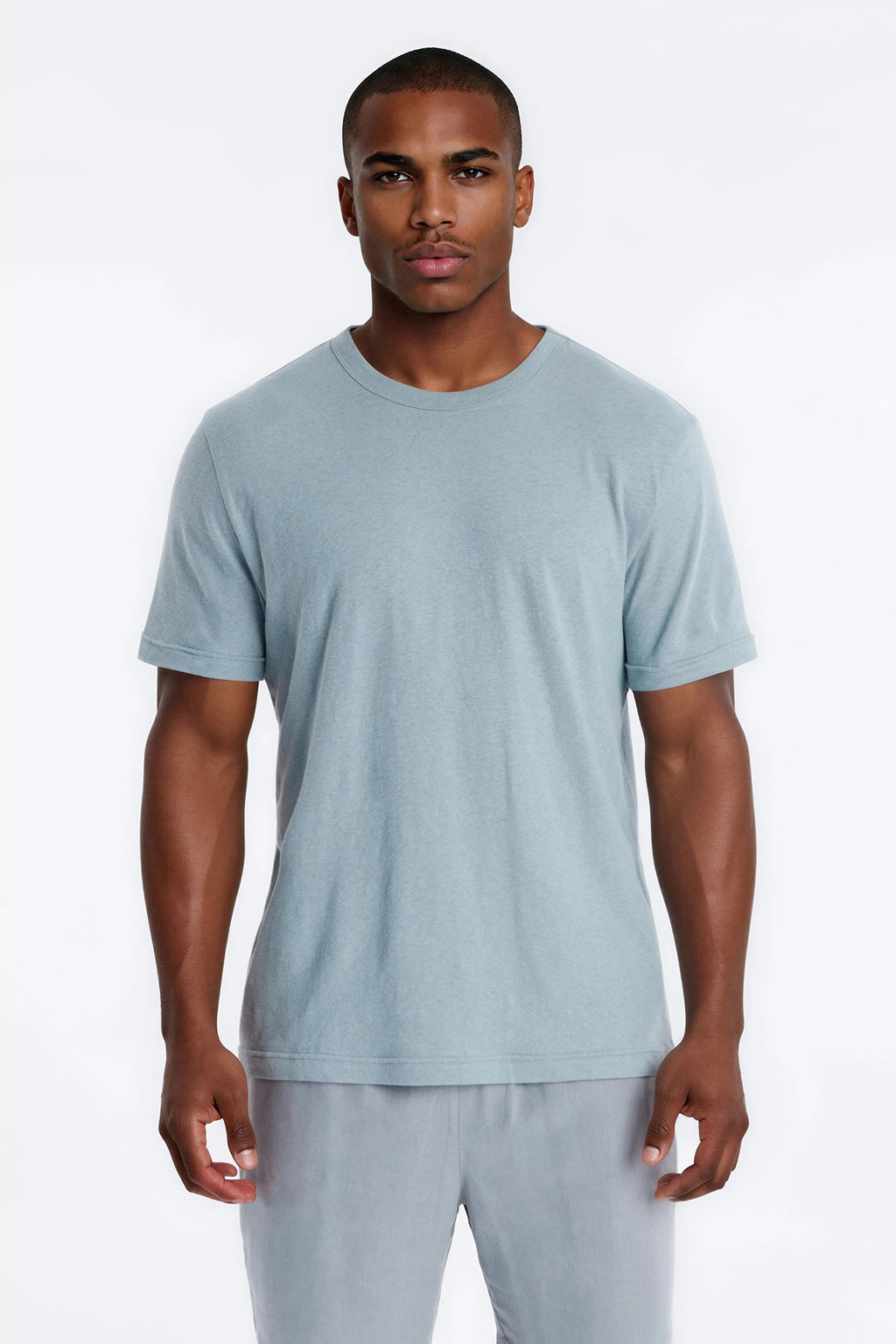 Bahamas Linen Crew Tee - Slate Blue image 1