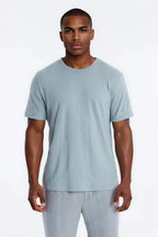 Bahamas Linen Crew Tee - Slate Blue image 1
