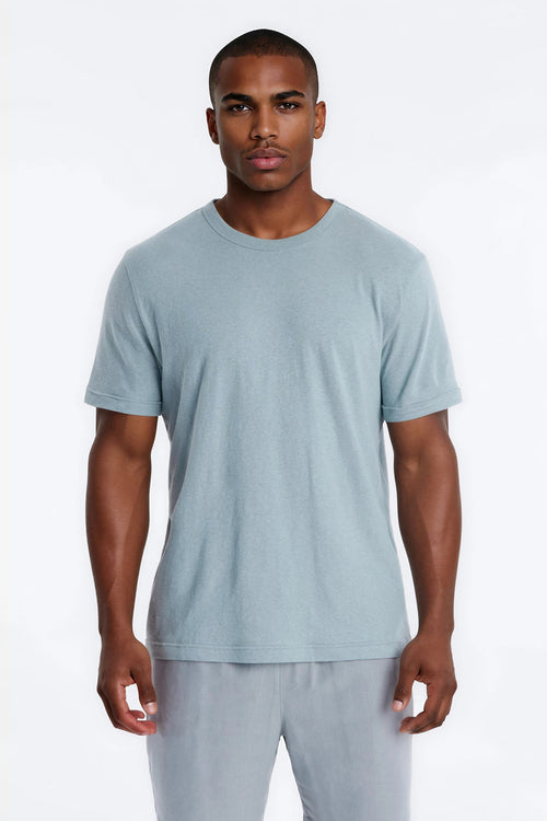Bahamas Linen Crew Tee - Slate Blue image 1