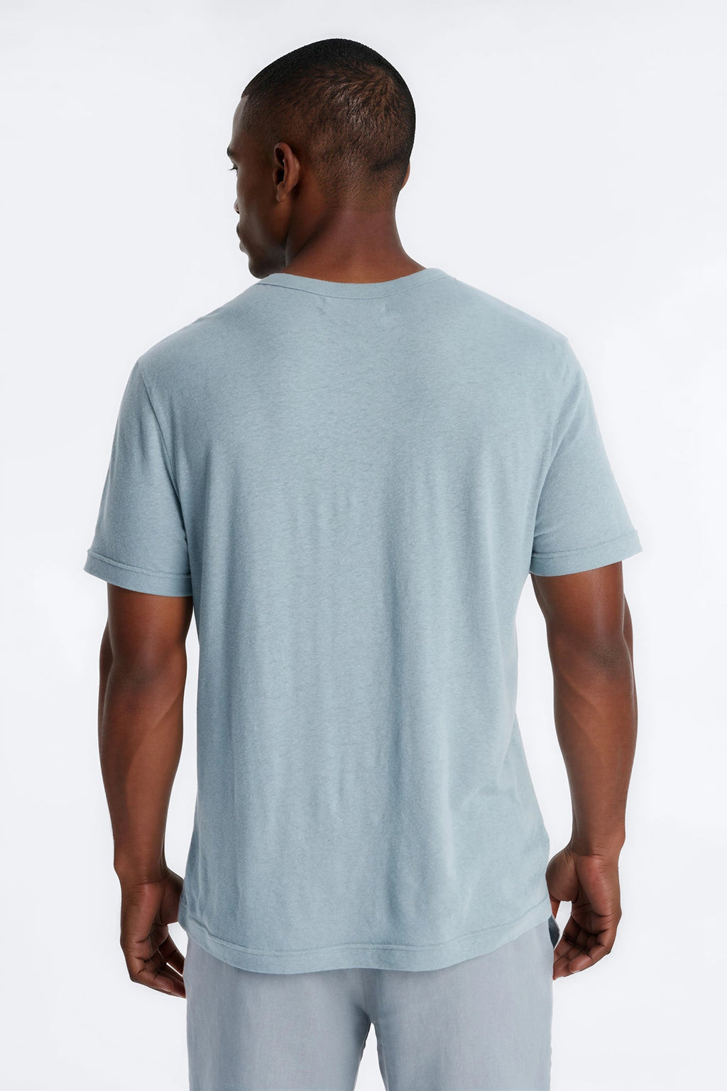 Bahamas Linen Crew Tee - Slate Blue image 3