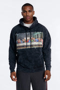 Last Supper Mineral Wash Hoodie - Black Wash image 1