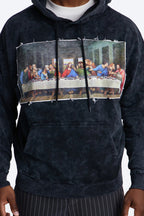 Last Supper Mineral Wash Hoodie - Black Wash image 3
