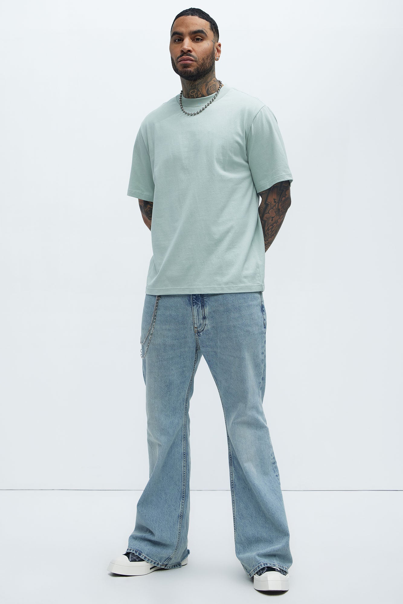 Oversized Heavyweight Tee 240GSM - Sage image 2