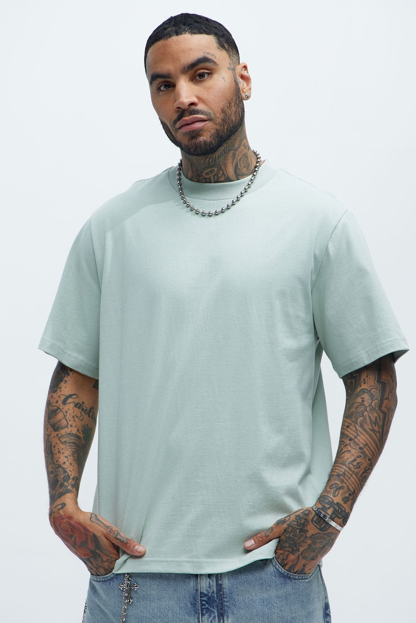 Oversized Heavyweight Tee 240GSM - Sage image 1