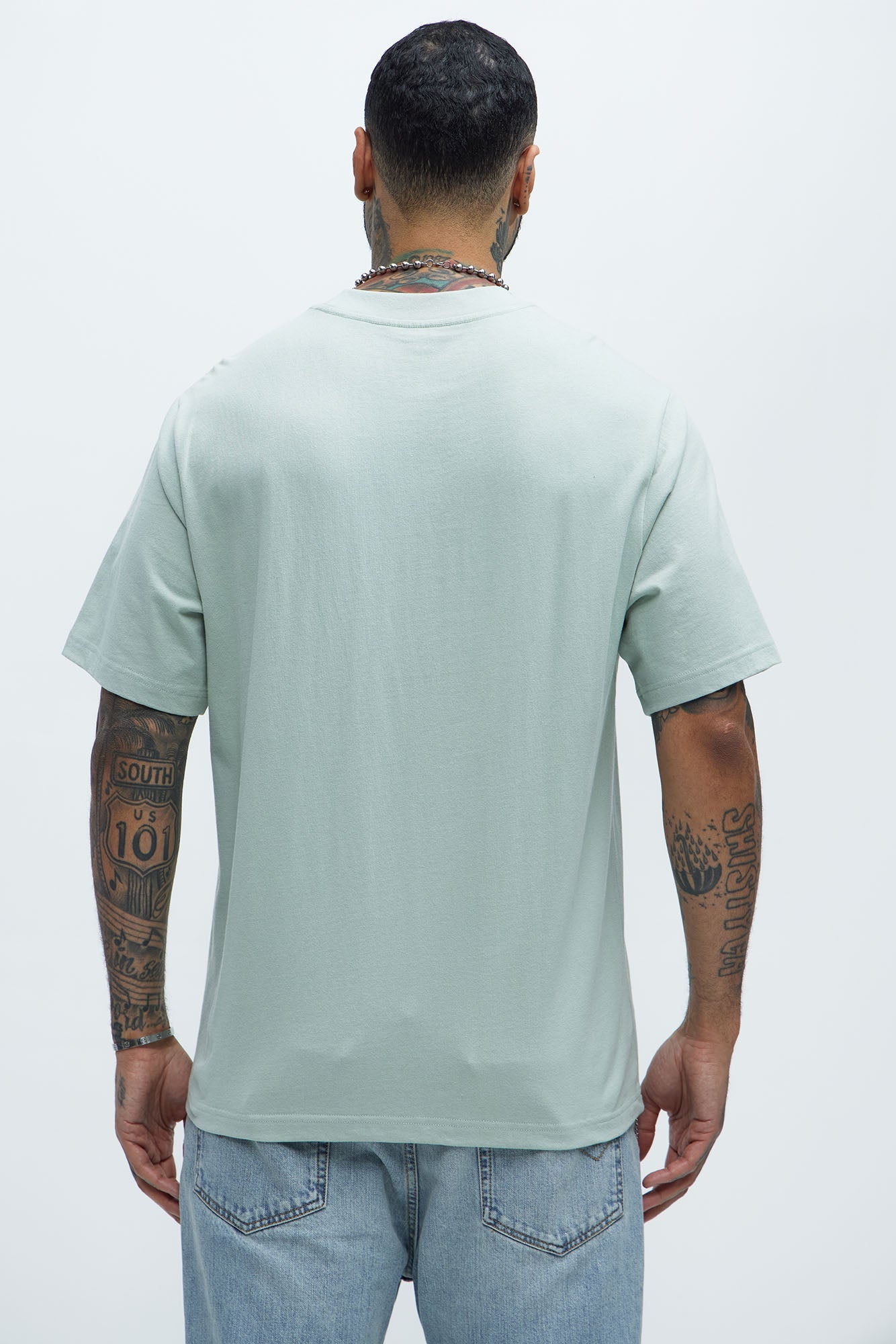 Oversized Heavyweight Tee 240GSM - Sage image 3