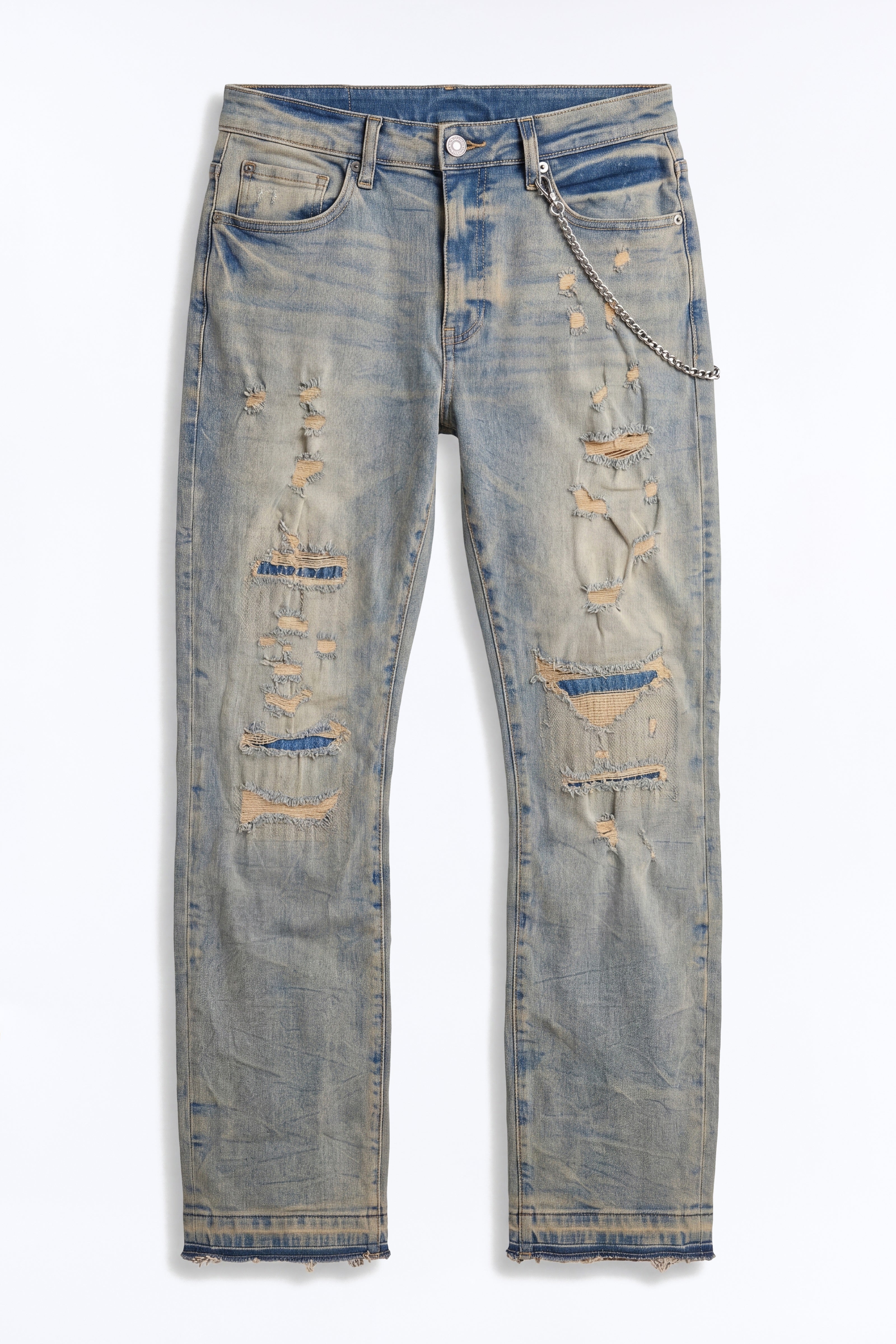 Undercover Slim Stacked Flare Jeans - Vintage Blue Wash image 2