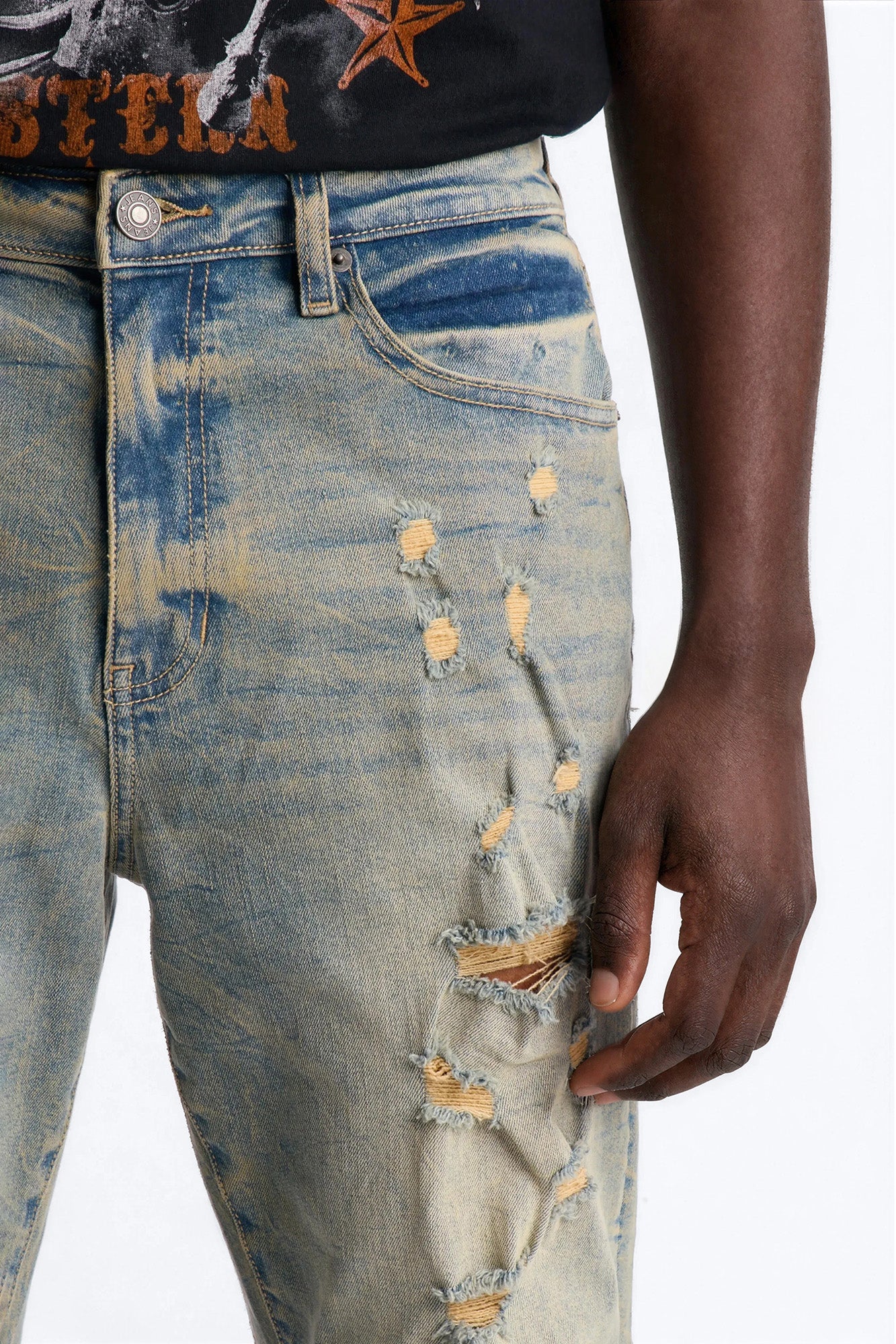 Undercover Slim Stacked Flare Jeans - Vintage Blue Wash image 4