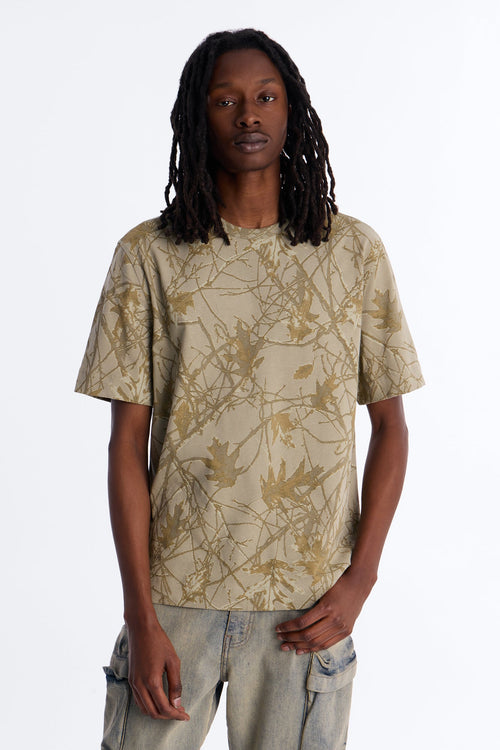 Boxy Carbon Camo Tee - Olive image 1