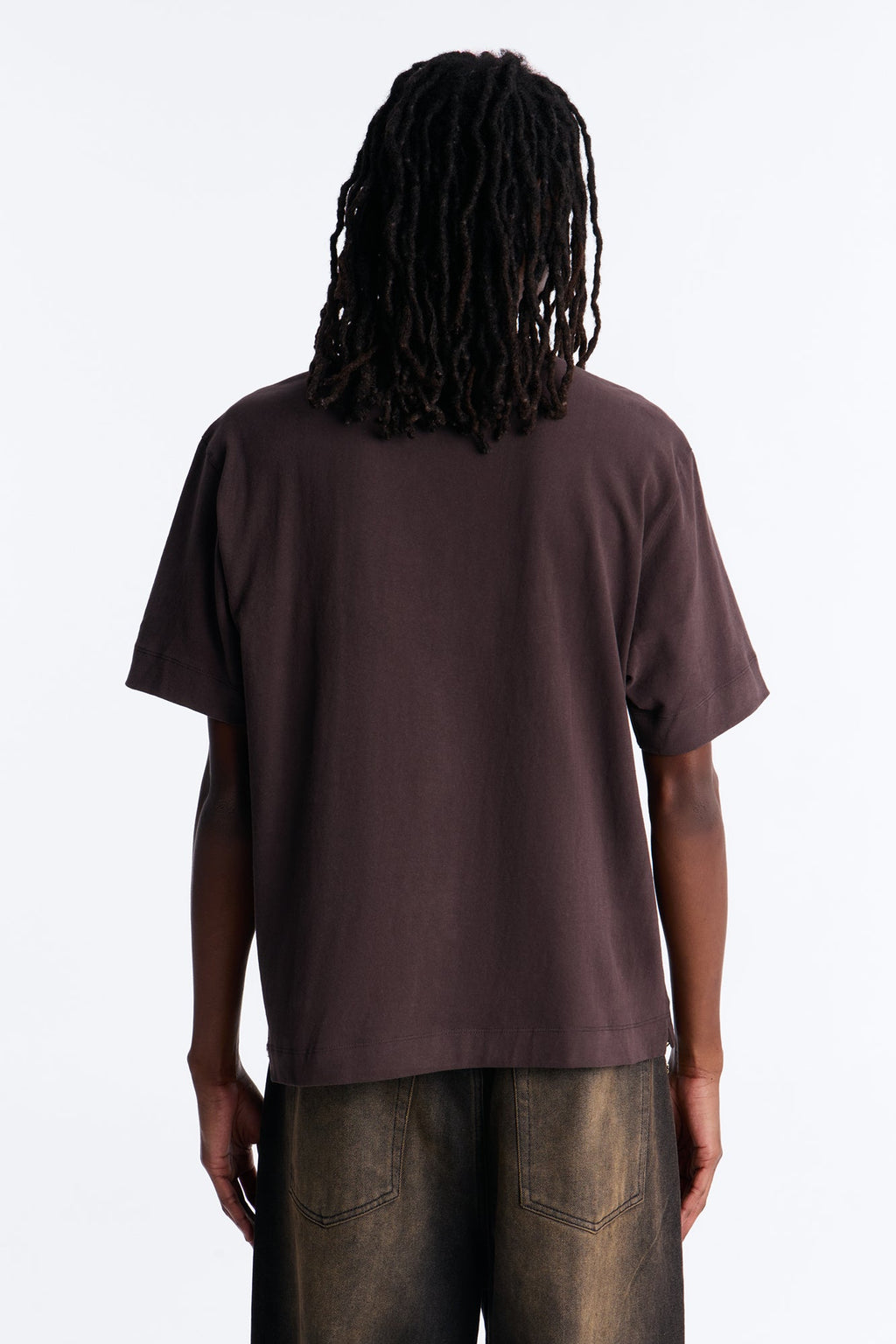 Boxy Soft Washed 250 GSM Tee - Dark Brown image 3