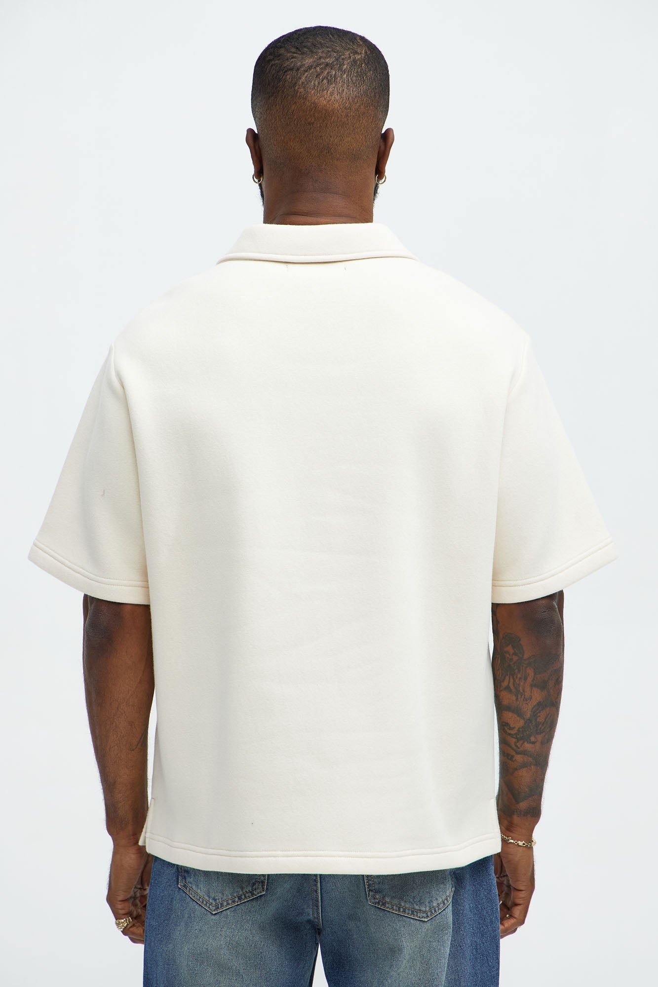 Tyson Happy Mistake Short Sleeve Polo - Cream image 4