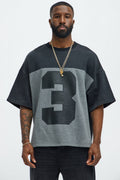 Kyle Color Block Oversized Tee - Black/combo image 1