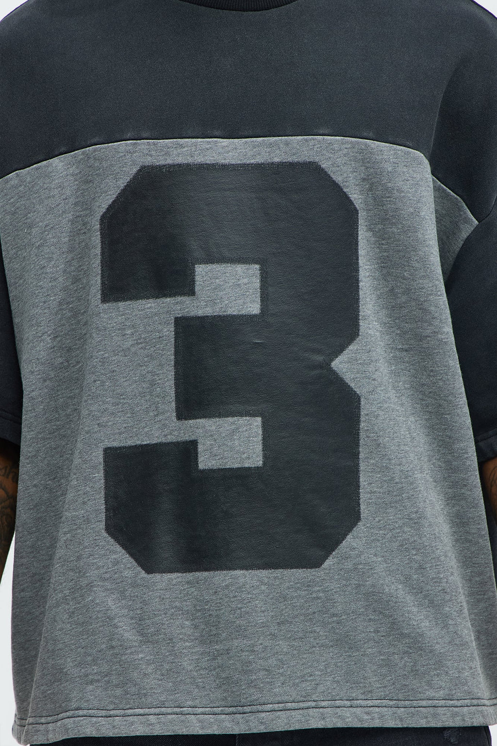 Kyle Color Block Oversized Tee - Black/combo image 3