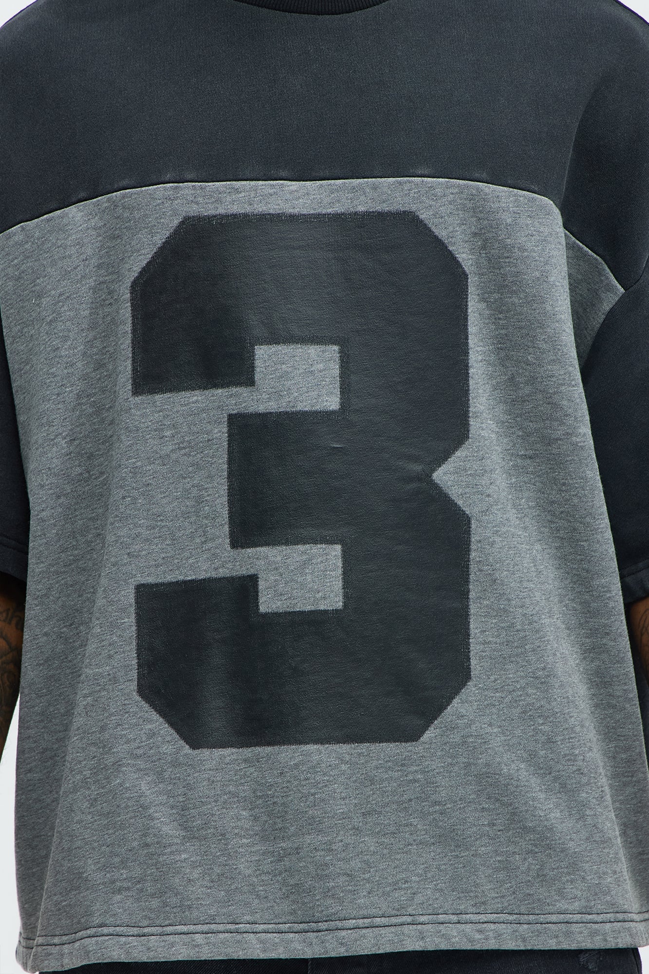 Kyle Color Block Oversized Tee - Black/combo image 3
