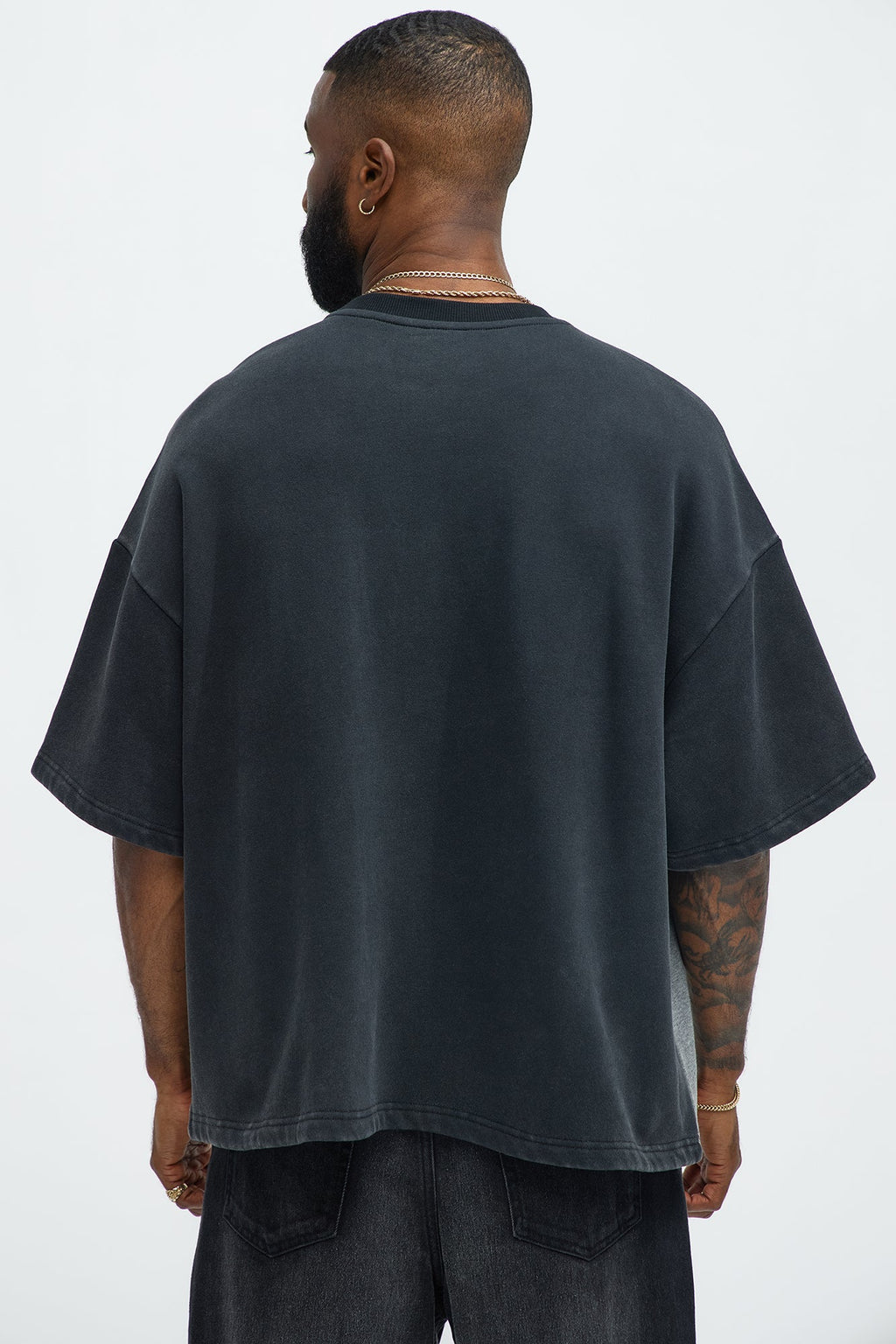 Kyle Color Block Oversized Tee - Black/combo image 4