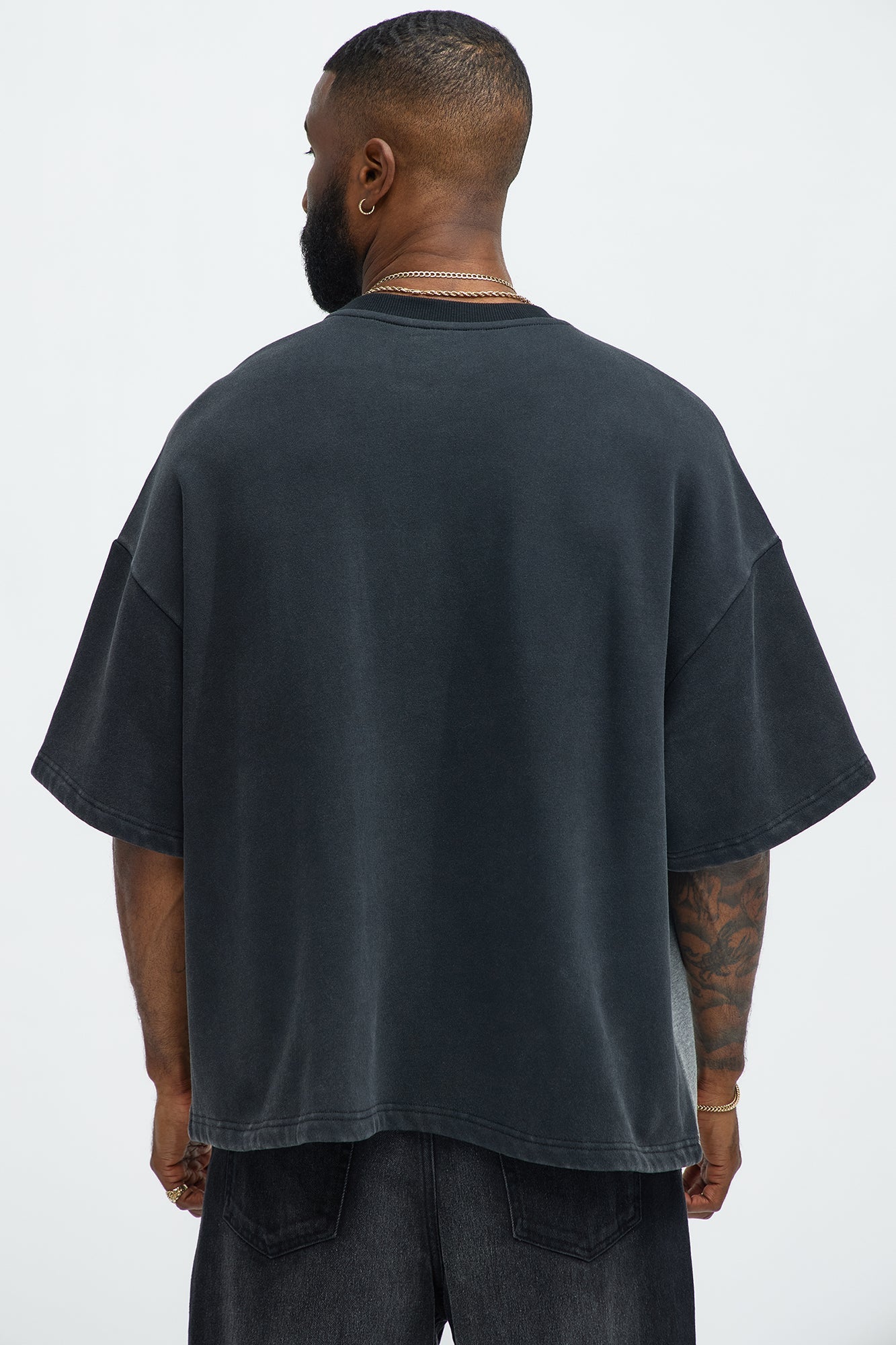 Kyle Color Block Oversized Tee - Black/combo image 4