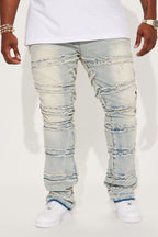 About Fray Stacked Skinny Flare Jeans - Light Wash image 3