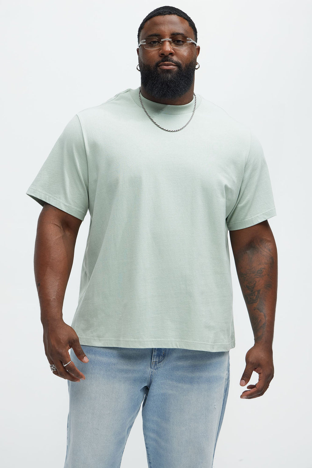 Oversized Heavyweight Tee 240GSM - Sage image 4